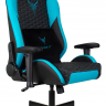 Кресло игровое Knight Neon черный/голубой соты