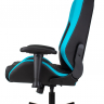 Кресло игровое Knight Neon черный/голубой соты