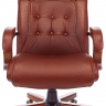 Кресло руководителя Бюрократ T-9926WALNUT светло-коричневый Leather Eichel кожа